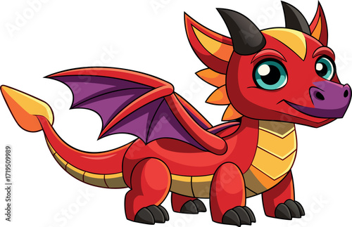 cartoon red dragon, cute dragon illustration, funny dragon cartoon, adorable dragon artwork, red dragon character, happy dragon drawing, dragon mascot vector, baby dragon cartoon, child-friendly drago