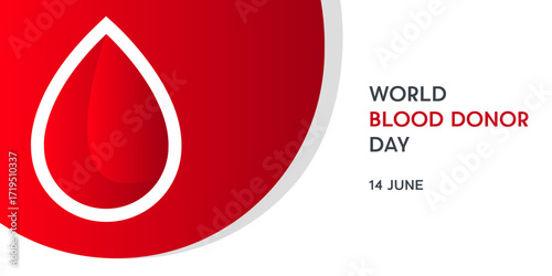 World Blood Donor Day  Red Blood Drop Graphic Design