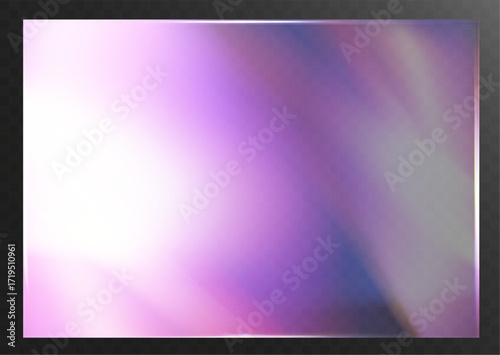 Glassmorphism abstract colorful light flare with rainbow glow isolated on transparent background.
