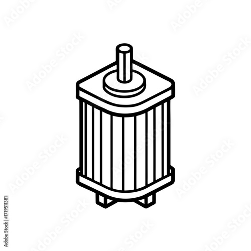 capacitor bank icon isolated on white