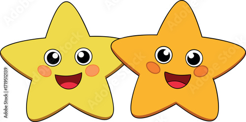 cute star cartoon, cartoon twin star, star character illustration, fun star artwork, smiling star clipart, cartoon star mascot, happy star vector, adorable star drawing, cartoon yellow stars, fun anim