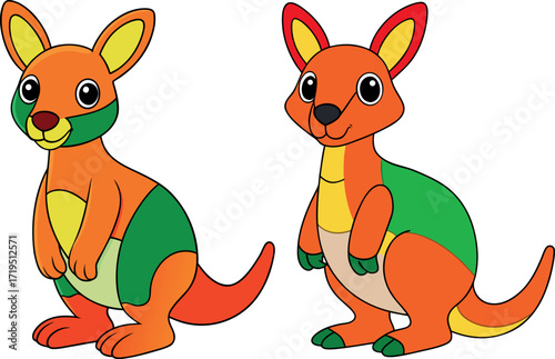 Cartoon Kangaroo, Cute Kangaroo, Kids Kangaroo Illustration, Funny Kangaroo Vector, Jumping Kangaroo Cartoon, Baby Kangaroo Drawing, Joey Kangaroo Clipart, Happy Kangaroo Character, Zoo Animal Kangaro
