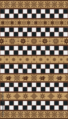 batik balinese indonesia chessboard folk tribal cloth traditional pattern ethnic ornament art wallpaper background