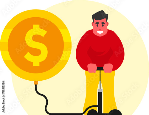 Financial Bubble Concept Vector Illustration