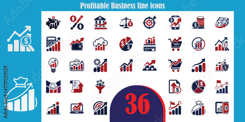Business Growth Icon Set