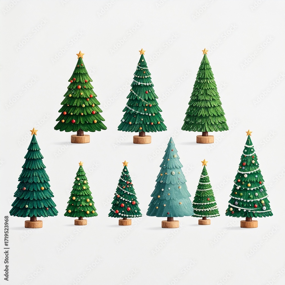 Obraz premium Festive Christmas Tree Decorations Set for Holiday Decor.