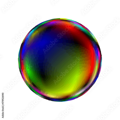 カラフルなシャボン玉　1個
1 colorful soap bubble