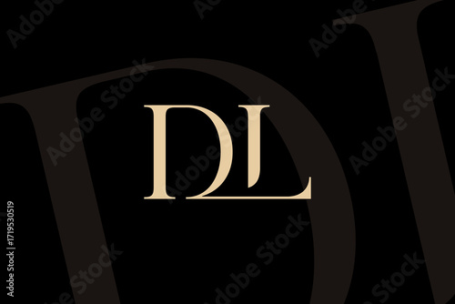DL or LD letter logo icon design. Classic style luxury initials monogram.
