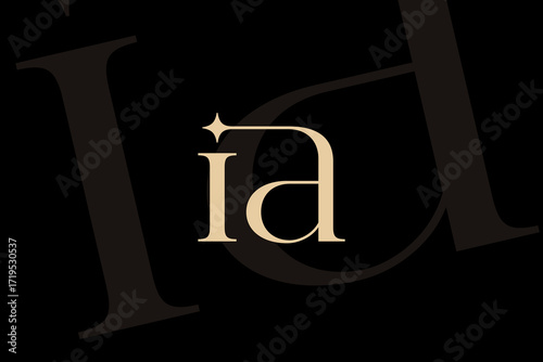 Vászonkép IA or AI letter logo icon design