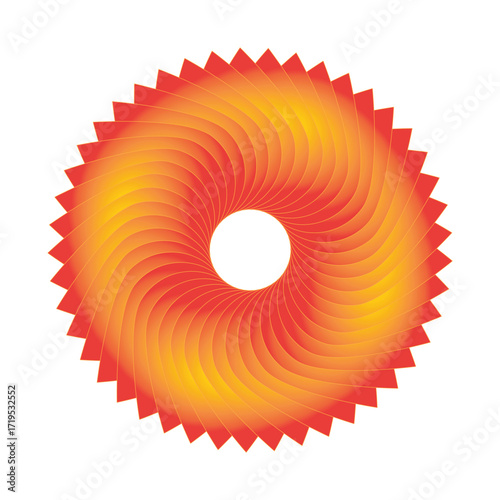 Radial Flame Mandala – 3D Sacred Geometry with Spiral Motion and Devotional Center light