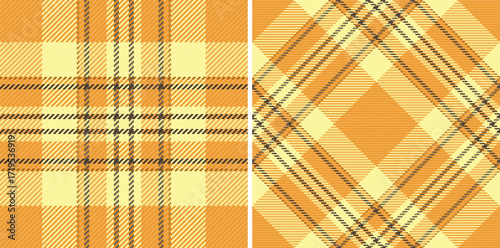 Seamless pattern check of textile texture vector with a tartan background plaid fabric. Set in coffee colors. Trousers for women.