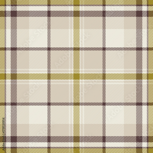 Minimalist fabric vector tartan, symmetry check texture textile. Hotel background pattern plaid seamless in light and white colors.
