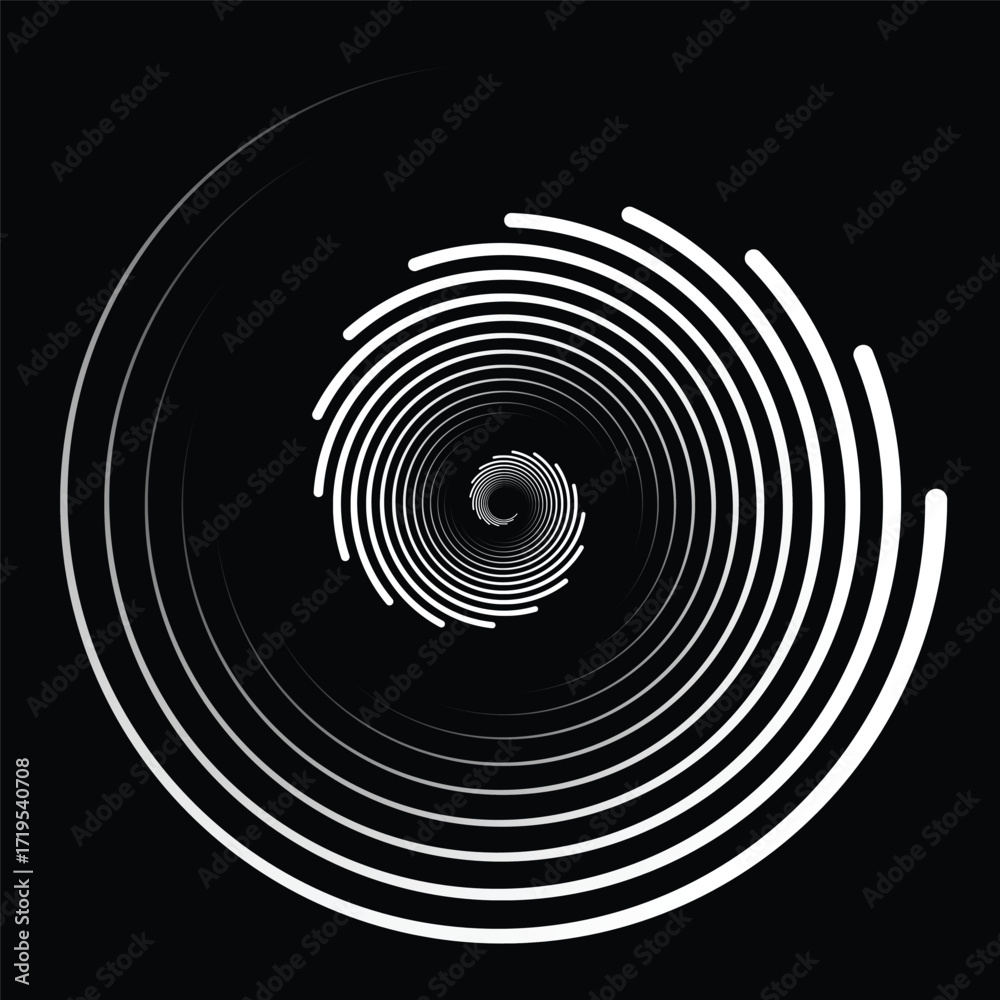 Fototapeta premium Spiral line pattern creating vortex motion effect