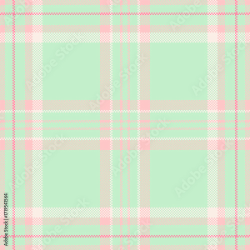 Day plaid background vector, service texture textile tartan. 2025 check fabric seamless pattern in light and linen colors.