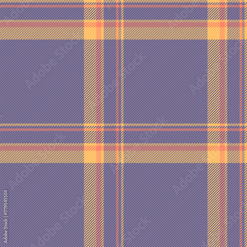 Close-up pattern textile vector, teenager background plaid tartan. Loft check fabric seamless texture in indigo and pastel colors.