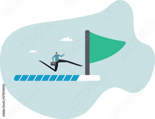 Progress or journey to success or achieve goal, business step or career path, mission or challenge to succeed, improvement.about a man and his life.