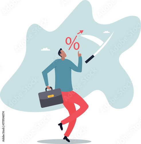 Cut or reduce inflation by monetary policy, FED, federal reserve or central bank increase interest rate to control inflation to acceptable level .about a man and his life.