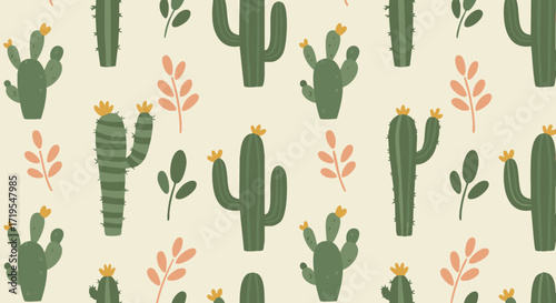 cactus seamless pattern