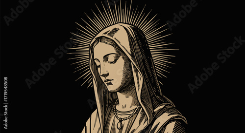 Foto Virgin Mary Portrait