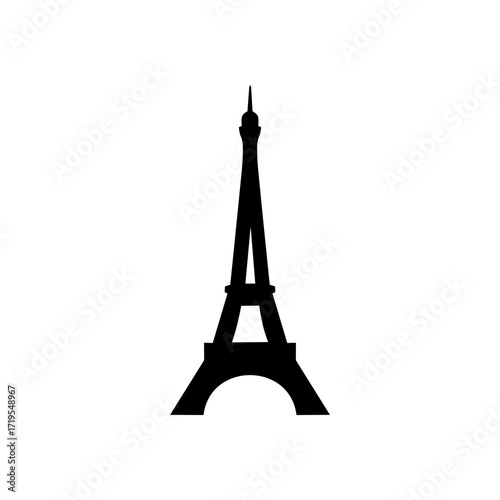 silhouette icon Eiffel Tower