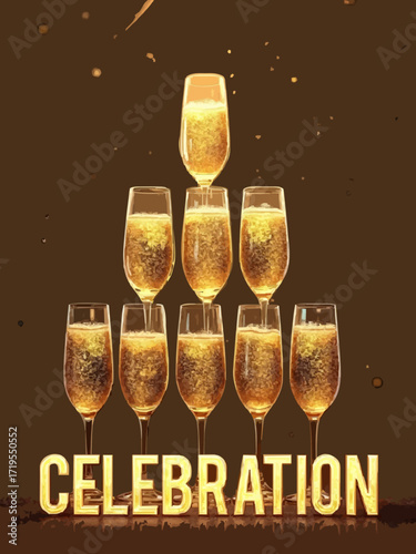 Elegant Champagne Tower for Joyful Occasions