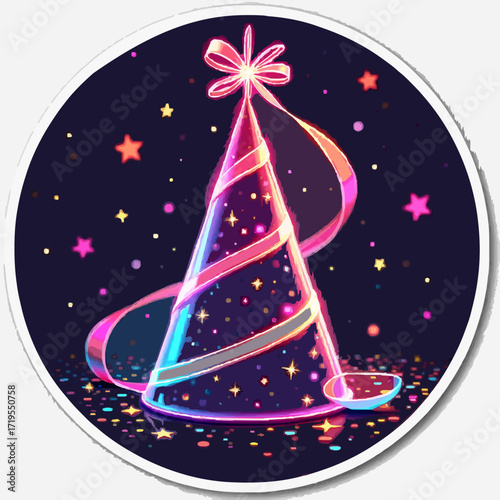 Sparkling Neon Hat for Festive Celebrations