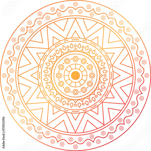 Colorful mandala on a white background