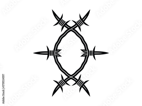 black barbed wire vector 