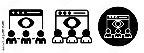 Website Visitor Icon Collection Glyph & Mixed Style