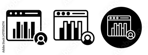 Website Traffic Icon Collection Glyph & Mixed Style