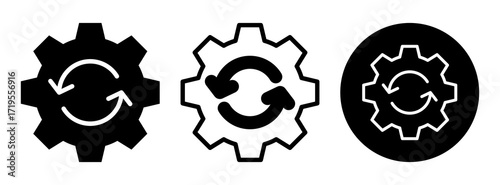 Synchronization Icon Collection Glyph & Mixed Style