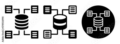 Data Modelling Icon Collection Glyph & Mixed Style