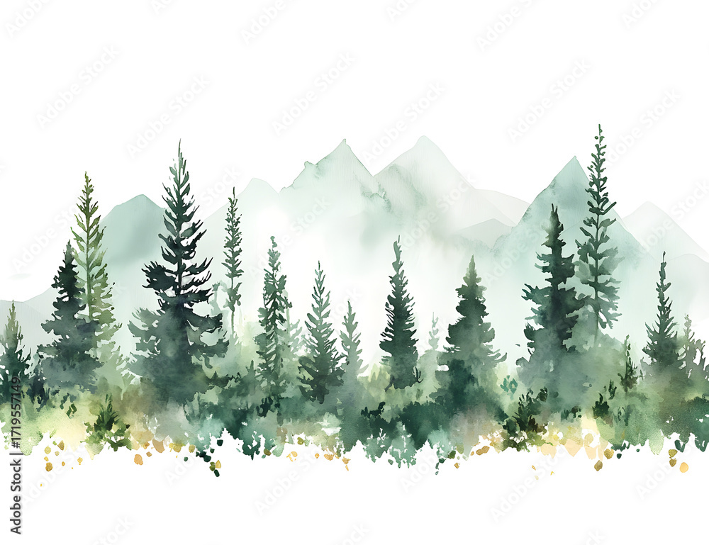 Fototapeta premium Watercolor blue eucalyptus frame, hand-painted leaves and berries, elegant border for invitations, cards, festive modern decor, contemporary winter nature background and stylish template