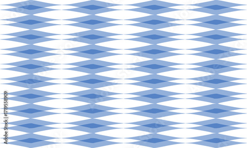 two tone blue diamond overlap repeat vertical strip pattern, checkerboard, replete image design for fabric printing