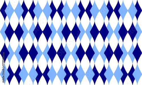 two tone blue diamond overlap checkerboard repeat pattern, replete image, design for fabric printing