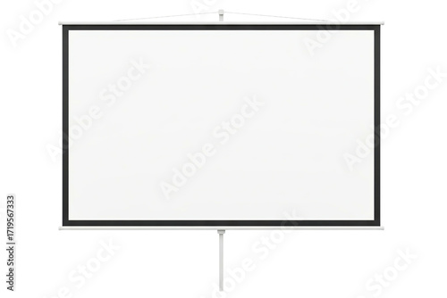 Blank movie projection screen isolated on a transparent background