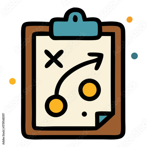  game plan Icon, Filled Line style icon vector illustration, Suitable for website, mobile app, print, presentation, infographic and any other project.