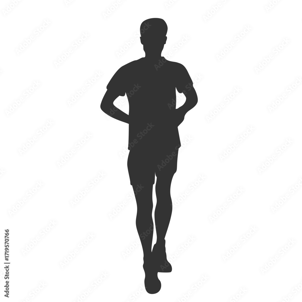Fototapeta premium Silhouette of a runner athlete in vector.