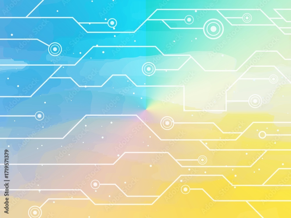 Fototapeta premium サイバー空間のイメージ