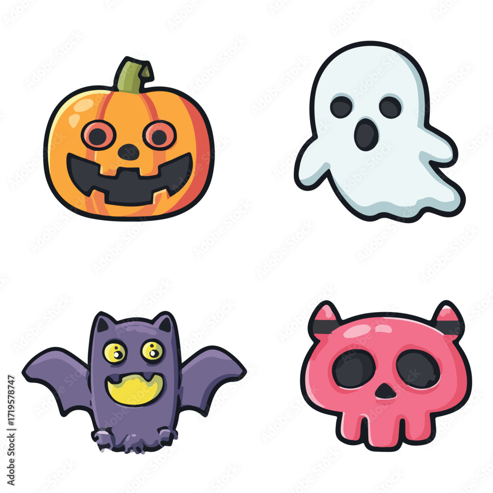 Fototapeta premium set of halloween icons