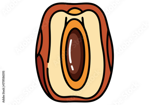Illustrative red chili pepper with green leaf in a vibrant style for culinary use