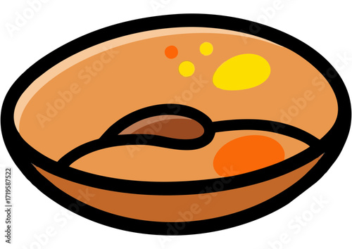 Cute cartoon acorn character illustration with a happy face and green leaf