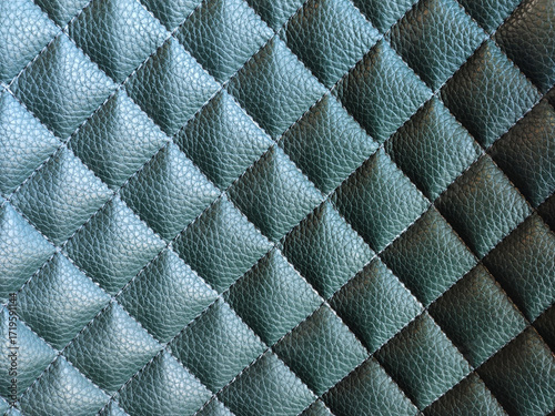 Blue leather upholstery. Blue leather upholstery background