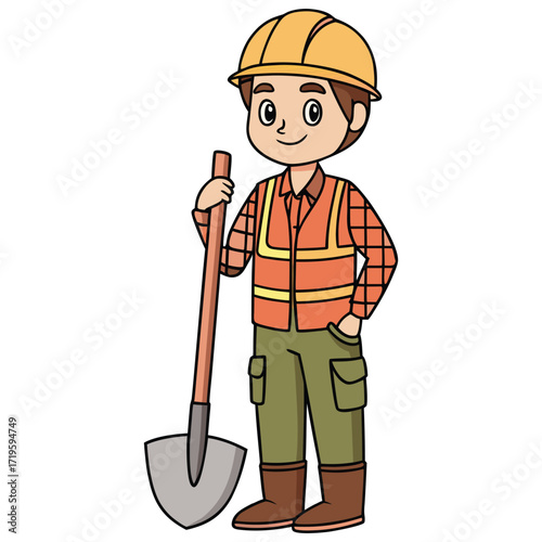 Kids Education Graphic Community Helper Building Tradesman