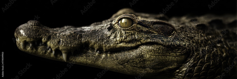 Fototapeta premium Close up croc face
