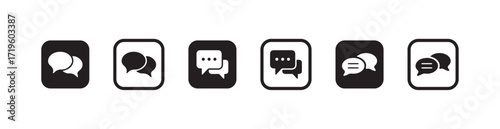Chat icon set, Speech bubble icon vector, Chat bubble icon, messages symbol, Vector lllustration EPS 10.
