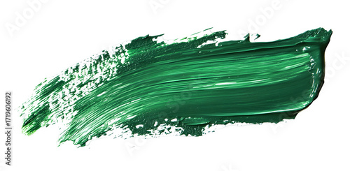 Green paint brush stroke, hand painted artistic acrylic swash, bold creative watercolour texture for design, background or decorative project