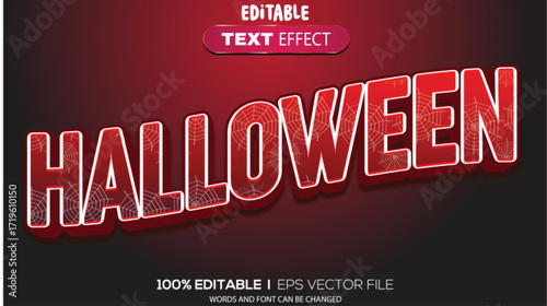 3d text effect halloween theme