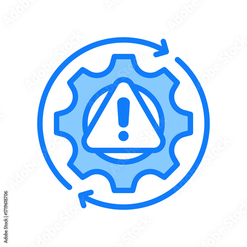 Incident Management blue icon 