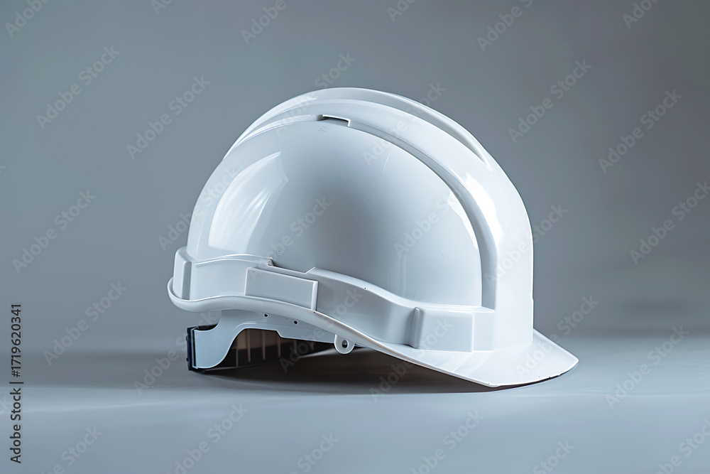 Fototapeta premium 建設現場で使用される白い安全ヘルメット